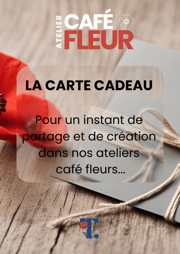 Affiche de la carte cadeau Café Fleur.